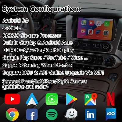 Interfaccia multimediale video Android Carplay Lsailt per Chevrolet Suburban