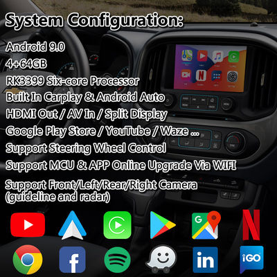Interfaccia video Lsailt Android Carplay per sistema Chevrolet Colorado Mylink