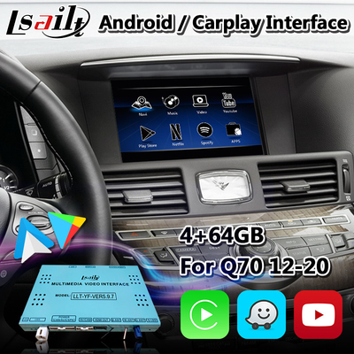 Lsailt Android Multimedia Interface Box per Infiniti Q70 con wireless Android Auto Carplay