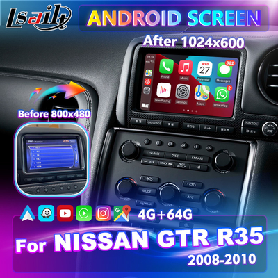 Lsailt 7 misura lo schermo in pollici della sostituzione HD di multimedia di Android per Nissan R35 GTR GT-r JDM 2008-2010
