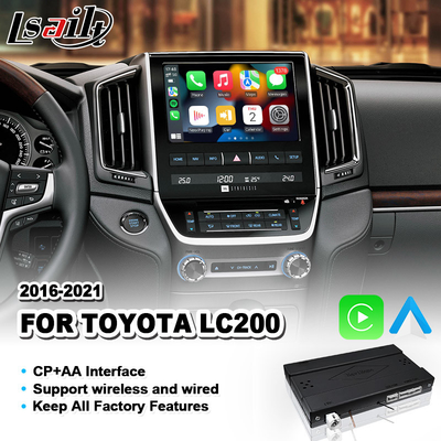 Interfaccia automatica senza fili di Carplay Android per il Toyota Land Cruiser 200 VX VX-R V8 LC200 VXR 2016-2021