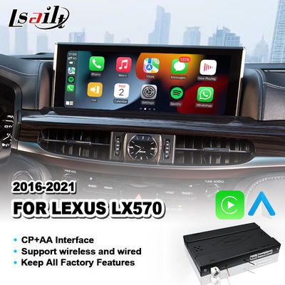 Interfaccia Wireless Android Auto Carplay per Lexus LX 570 LX450D LX570 dal 2016 al 2021