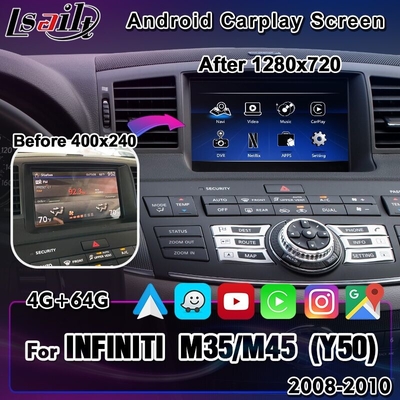 Lo schermo a 8 pollici di Lsailt HD Android Carplay per Infiniti la m. Series 2008-2013 con le multimedia visualizza M25 M30d M37 M56 M35h